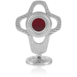 Relikwiarz mosiężny niklowany