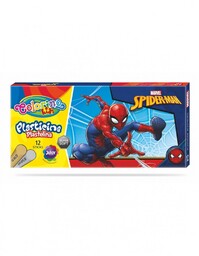 Plastelina okrągła 12 kolorów Spiderman Colorino 6494-PLASTELINA-SPIDERMAN