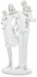Figurka dekoracyjna rodzina biała 26x14 130464