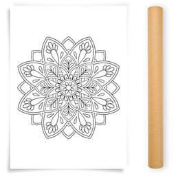 Pakamera Plakat do Kolorowania Mandala 50x70cm
