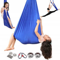 Szarfa Akrobatyczna Chusta Aerial Silk Wielofunkcyjna 280X150CM Niebieski