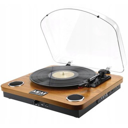 AKAI Gramofon ATT-11BTN Brązowy, Manualny, Napęd paskowy, USB,