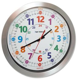 Zegar edukacyjny aluminiowy 40cm