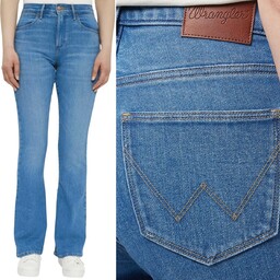 Wrangler BOOTCUT Mid Shade ROZSZERZANE DAMSKIE SPODNIE JEANSOWE