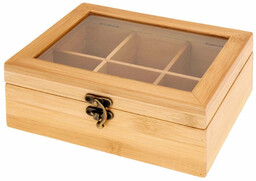 Eh Excellent Houseware Bambusowa szkatułka na herbatę