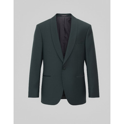 marynarka smokingowa do zestawu cesaro zielona slim fit