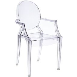 Krzesło do jadalni Royal transparentne inspirowane Louis Ghost