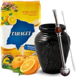 Zestaw Yerba Mate Taragui Naranja (Pomarańczowa) + Matero