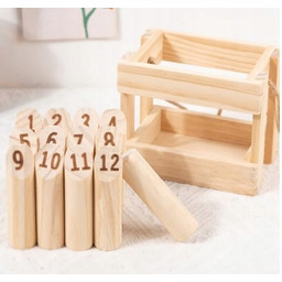 Kubb Szachy Wikingów – Drewniana Gra Plenerowa, Kręgle