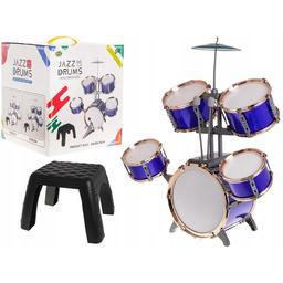 Perkusja dla dzieci 5 bębnów talerz stołeczek Zestaw