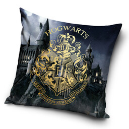 Carbotex Poszewka dekoracyjna 40x40 Harry Potter czarna złota