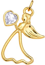 MYNESS Zawieszka wisiorek z aniołkiem kryształ Swarovski