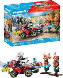PLAYMOBIL Action Heroes Quad strażacki gasi pożar krzewów