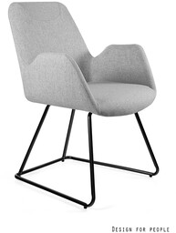 Fotel konferencyjny city jasny szary unique