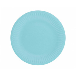 Talerzyki papierowe jasnoniebieskie - 18 cm - 6