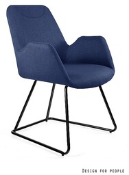 Fotel konferencyjny city ciemny niebieski unique