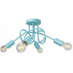 Żyrandol lampa sufitowa wisząca Edison Mietowy do pokoju