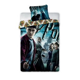 Faro Pościel bawełniana 140x200 Harry Potter 001 turkusowa