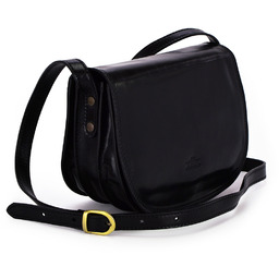 Listonoszka skórzana półksiężyc klasyczna torebka