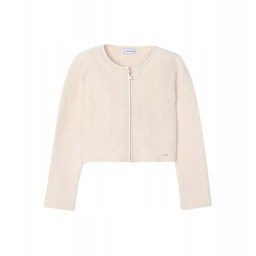 Sweter Mayoral 4363.41 moherowy rozpinany miękki kremowy r.