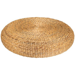 Pufa Wond okrągła boho z hiacyntu wodnego naturalna