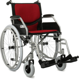 Nowoczesny wózek inwalidzki stalowy - składana konstrukcja, oddychająca