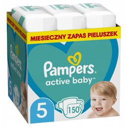 Pieluszki Pampers Active Baby R.5 150 Sztuk Junior