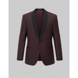 marynarka smokingowa do zestawu cesaro bordowa slim fit