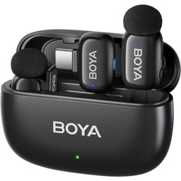 BOYA Mikrofony bezprzewodowe na USB-C, mini-14, 2.4 GHz,