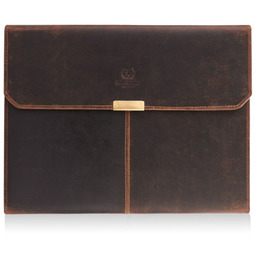 Biwuar skórzany organizer vintage PAOLO PERUZZI T-43-HBR brązowy
