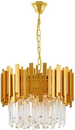 KLASYCZNY ŻYRANDOL KRYSZTAŁOWY ZŁOTY FERA D40