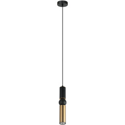 Italux Isidora PND-14290-1-BK-BRO lampa wisząca nowoczesna aluminium czarny