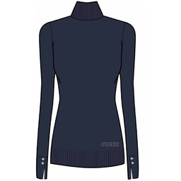 Guess Granatowy Damski Sweter Golf Elegancki Xs