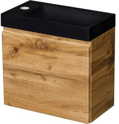Szafka łazienkowa dąb naturalny 40cm CLER z umywalką