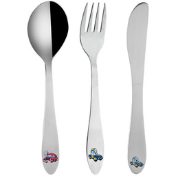 Orion Zestaw sztućców dziecięcych ze stali nierdzewnej AUTO
