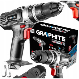 Wiertarko Wkrętarka Akumulatorowa Udarowa Mocna Wkrętak Zakrętarka Graphite