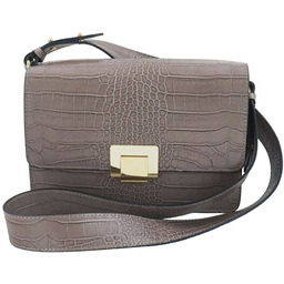 Wężowa listonoszka skórzana BARBERINI''S c. beżowa 747-9