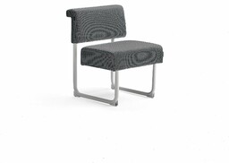 Sofa START, 600 mm, tkanina, antracyt, biały