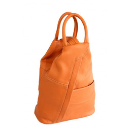 Plecak Skórzany PolskaGalanteria (PL) JOANNA JASNY POMARAŃCZOWY Skóra