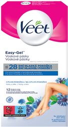 Veet Easy-Gel, plastry z woskiem do depilacji ciała,