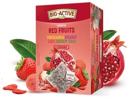 BIG ACTIVE Herbatka Red Fruits truskawka, granat, liczi