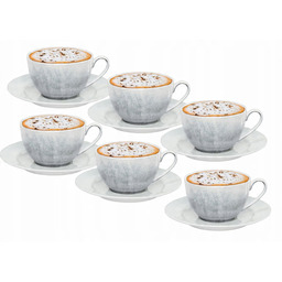 6x Filiżanka Ze Spodkiem Aqua 220ml Ambition