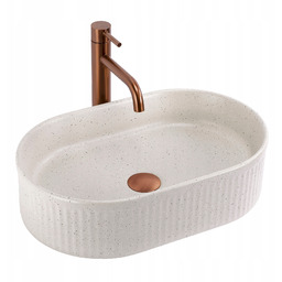 Umywalka Rea Vanda 48 Sandy Nablatowa Piaskowa Beżowa