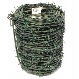 Drut kolczasty ocynk 1,5 x 100m 6,5kg powlekany