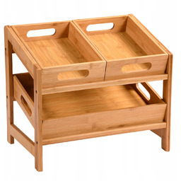 Regał Kuchenny Bambusowy Brązowy 39,5 X 26 X