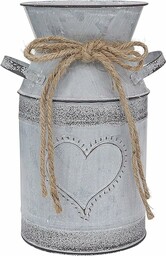Fovasen Metalowy wazon na kwiaty w stylu shabby
