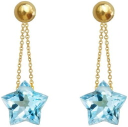 Kolczyki Topaz Sky Blue Gwiazdki