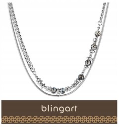 BLINGART Naszyjnik męski z kamieniami NATURALNYMI smoczy AGAT