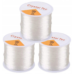 3x GUMKA ŻYŁKA SILIKONOWA do bransoletek 0,6 mm