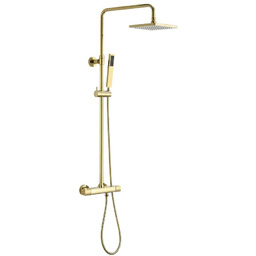 Zestaw prysznicowy z baterią termostatyczną, złoto SZ139 WIOSENNA